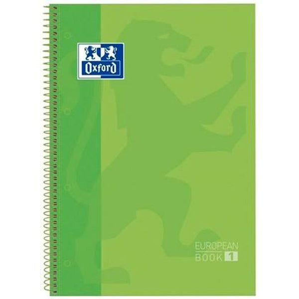 Anteckningsbok Oxford European Book Grön A4 5 Delar-Kontor och Kontorsmaterial, Pappersprodukter för kontoret-Oxford-peaceofhome.se