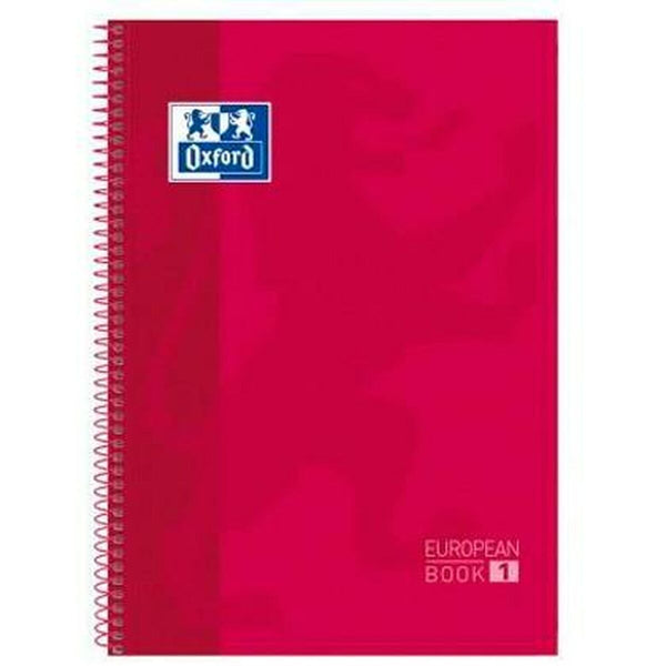 Anteckningsbok Oxford European Book Röd A4 5 Delar-Kontor och Kontorsmaterial, Pappersprodukter för kontoret-Oxford-peaceofhome.se