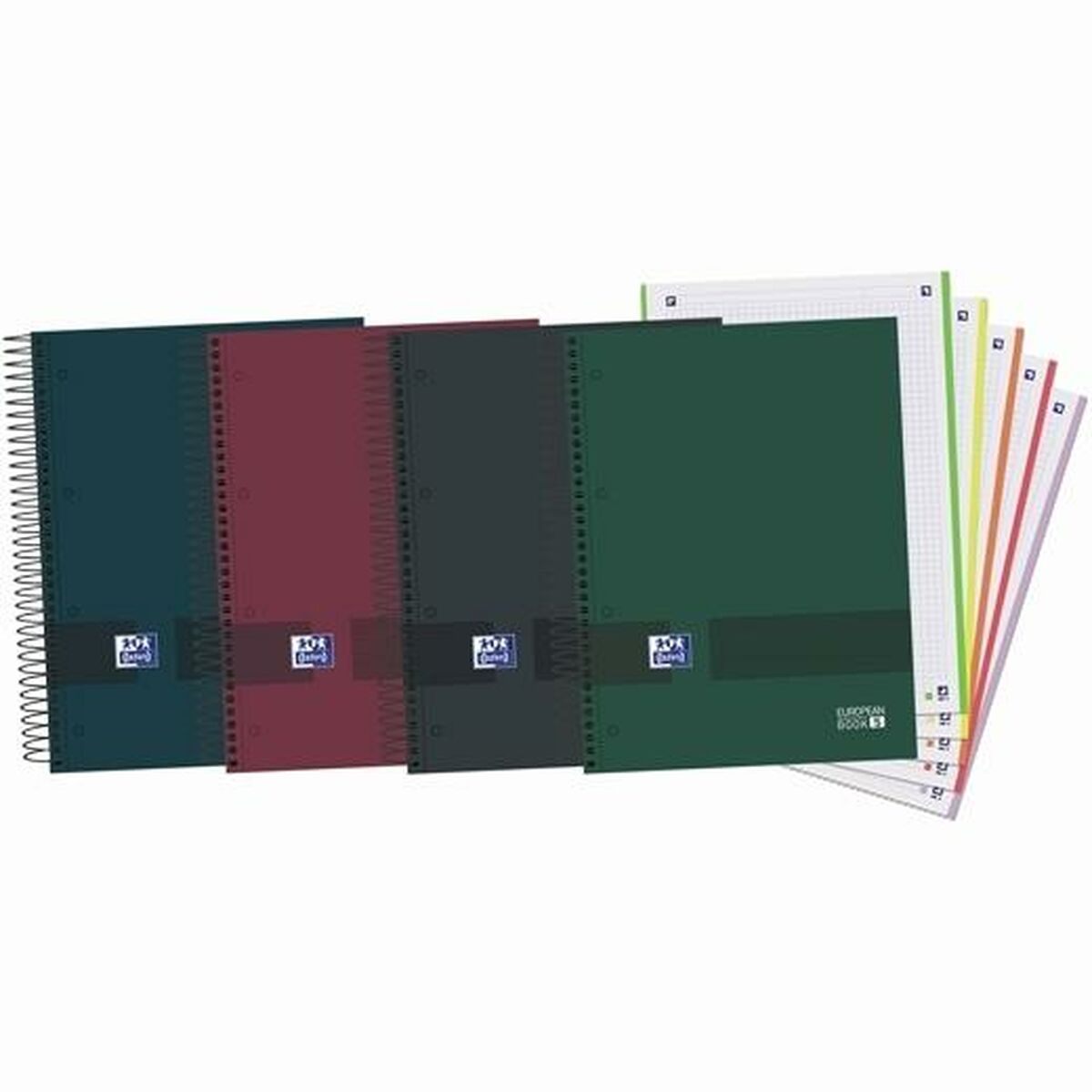 Anteckningsbok Oxford Europeanbook 5 & You Multicolour A5 120 Blad (5 antal)-Kontor och Kontorsmaterial, Pappersprodukter för kontoret-Oxford-peaceofhome.se