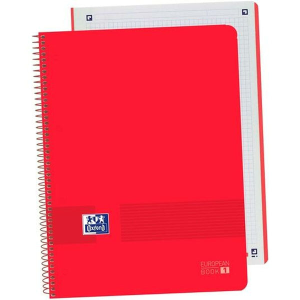 Anteckningsbok Oxford Live&Go Röd A4 5 Delar-Kontor och Kontorsmaterial, Pappersprodukter för kontoret-Oxford-peaceofhome.se