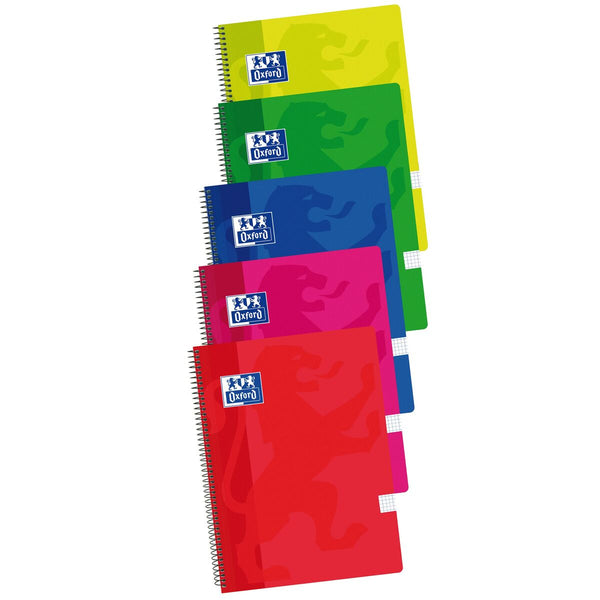 Anteckningsbok Oxford Multicolour Din A4 5 Delar 80 Blad-Kontor och Kontorsmaterial, Pappersprodukter för kontoret-Oxford-peaceofhome.se