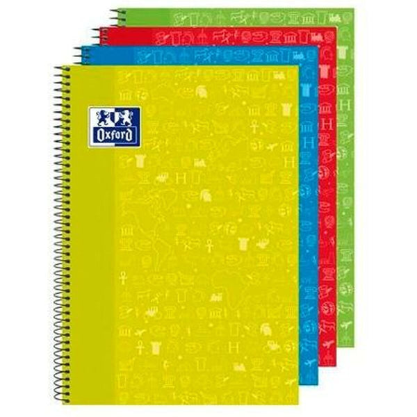 Anteckningsbok Oxford Write & Erase Multicolour Din A4 4 Delar 80 Blad-Kontor och Kontorsmaterial, Pappersprodukter för kontoret-Oxford-peaceofhome.se
