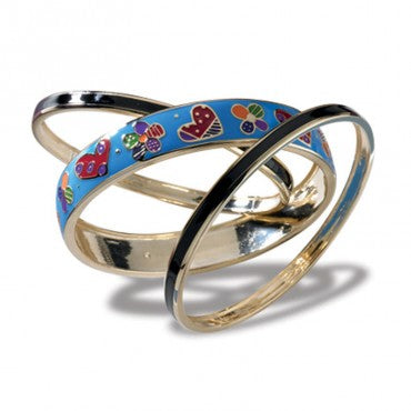 Armband Large19,7cm, Romero Britto Enamel Jewelry Suite - Blue Stacking Bracelet-Smycken-Klevrings Sverige-peaceofhome.se