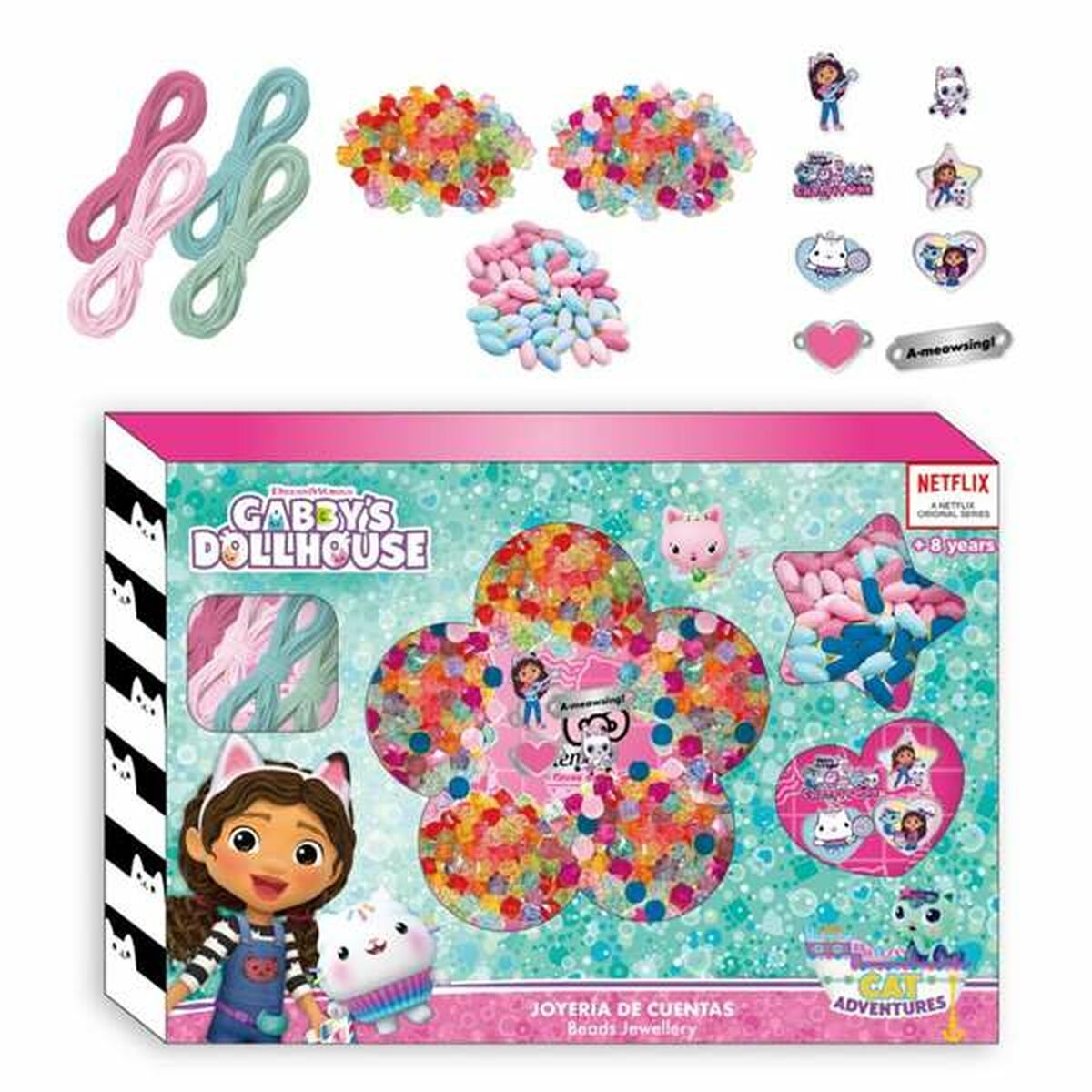 Armbands- och halsbandssats Gabby's Dollhouse Multicolour-Leksaker och spel, Fancy klänning och accessoarer-Gabby's Dollhouse-peaceofhome.se