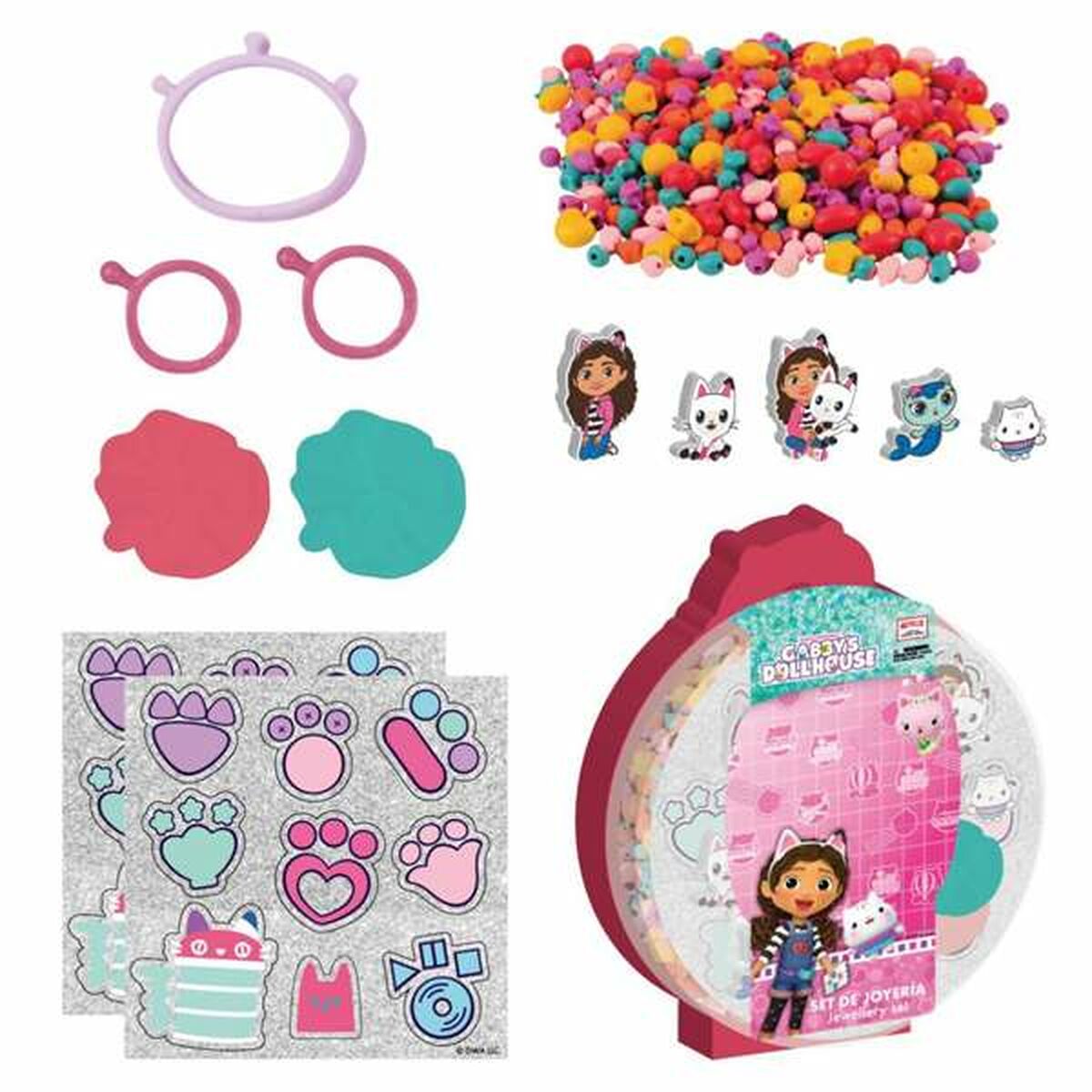 Armbands- och halsbandssats Gabby's Dollhouse Multicolour-Leksaker och spel, Fancy klänning och accessoarer-Gabby's Dollhouse-peaceofhome.se