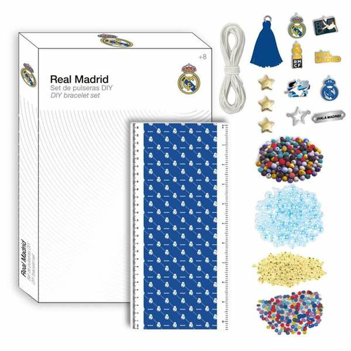 Armbands- och halsbandssats Real Madrid C.F. Vit-Leksaker och spel, Fancy klänning och accessoarer-Real Madrid C.F.-peaceofhome.se