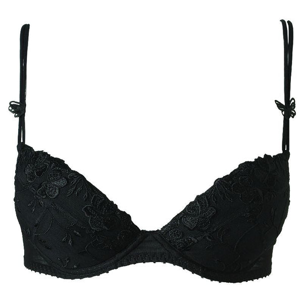 Aubade Fleur de Pommier push-up-BH GA18 (70B, Svart)-underkläder-Klevrings Sverige-peaceofhome.se