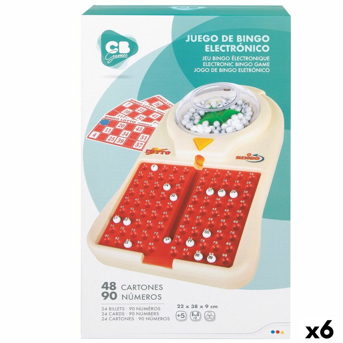 Automatisk Bingo Colorbaby Papp Plast (6 antal)-Leksaker och spel, Spel och tillbehör-Colorbaby-peaceofhome.se