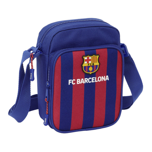 Axelväska F.C. Barcelona 24/25 Rödbrun Marinblå 16 x 22 x 6 cm-Bagage, påsar-F.C. Barcelona-peaceofhome.se