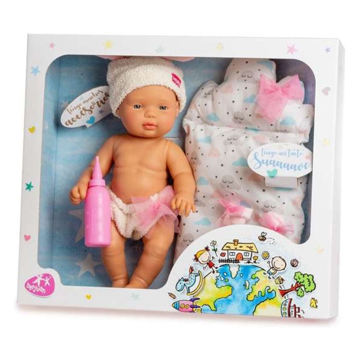 Babydocka med tillbehör Berjuan (30 cm)-Leksaker och spel, Dockor och tillbehör-Berjuan-peaceofhome.se