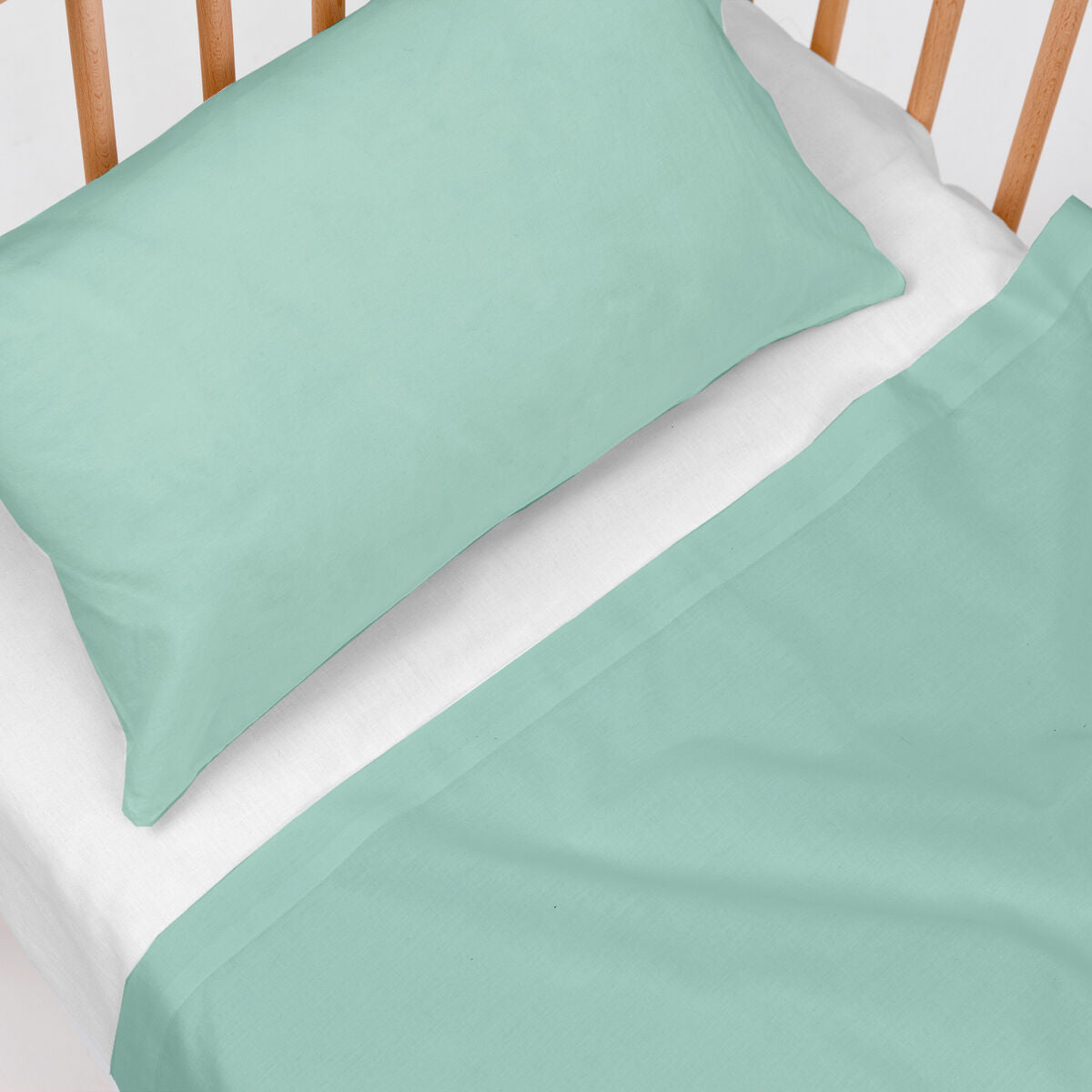 Bäddset HappyFriday BASIC KIDS Mint Babysäng 2 Delar-Bebis, Sovrum-HappyFriday-peaceofhome.se