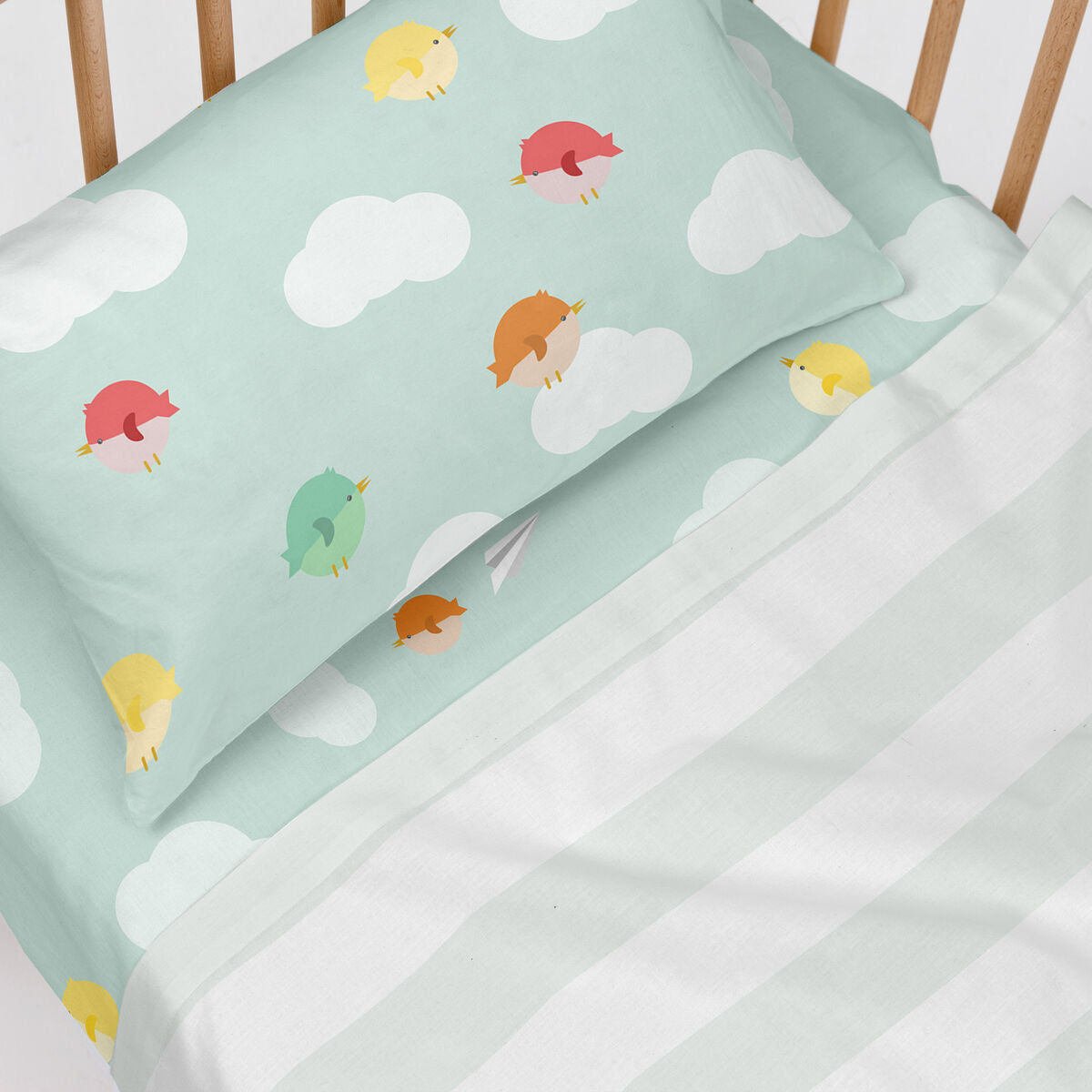 Bäddset HappyFriday Happynois Learning To Fly Multicolour Babysäng 2 Delar-Bebis, Sovrum-HappyFriday-peaceofhome.se