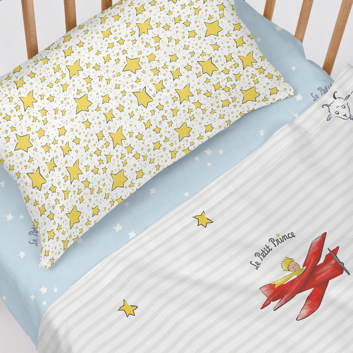 Bäddset HappyFriday Le Petit Prince Son monde Multicolour Babysäng 2 Delar-Bebis, Sovrum-HappyFriday-peaceofhome.se