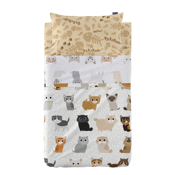 Bäddset HappyFriday Mr Fox Cats Multicolour Babysäng 2 Delar-Bebis, Sovrum-HappyFriday-peaceofhome.se