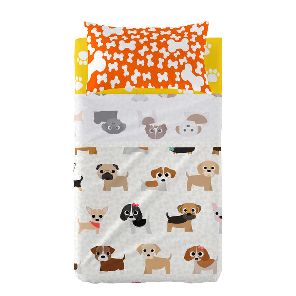 Bäddset HappyFriday Mr Fox Dogs Multicolour Babysäng 2 Delar-Bebis, Sovrum-HappyFriday-peaceofhome.se