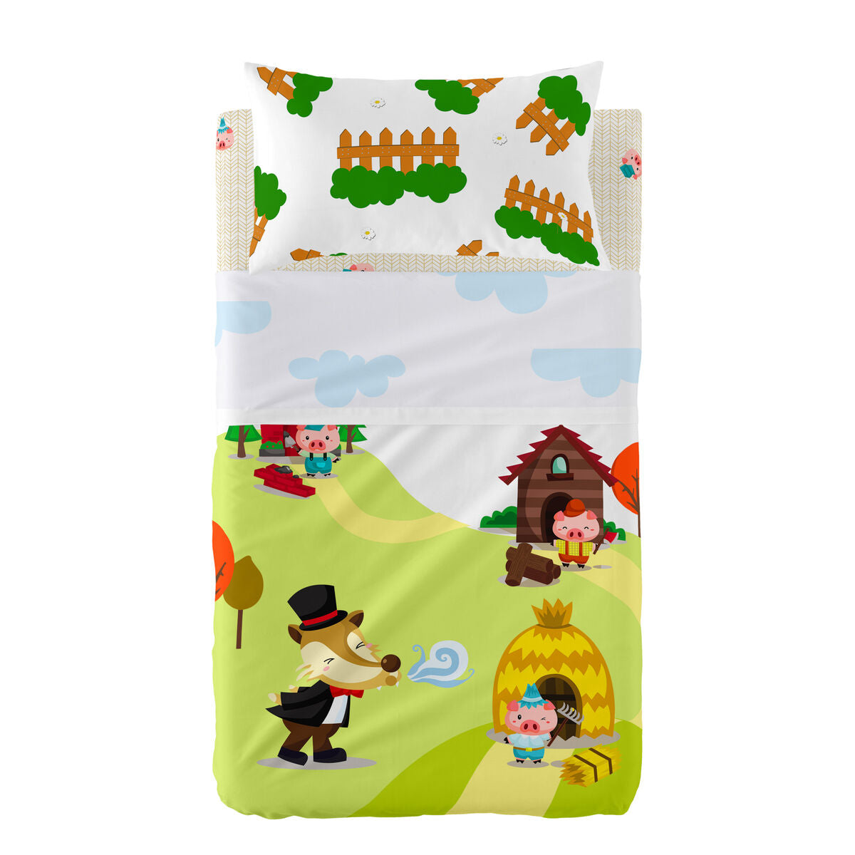 Bäddset HappyFriday Mr Fox Piggys Multicolour Babysäng 2 Delar-Bebis, Sovrum-HappyFriday-peaceofhome.se