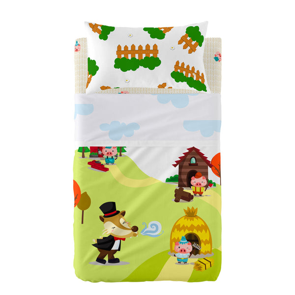 Bäddset HappyFriday Mr Fox Piggys Multicolour Babysäng 2 Delar-Bebis, Sovrum-HappyFriday-peaceofhome.se