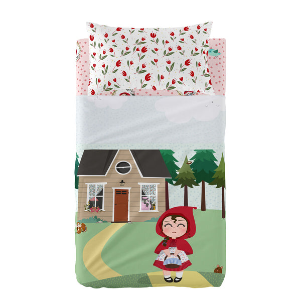 Bäddset HappyFriday Mr Fox Red Riding Hood Multicolour Babysäng 2 Delar-Bebis, Sovrum-HappyFriday-peaceofhome.se
