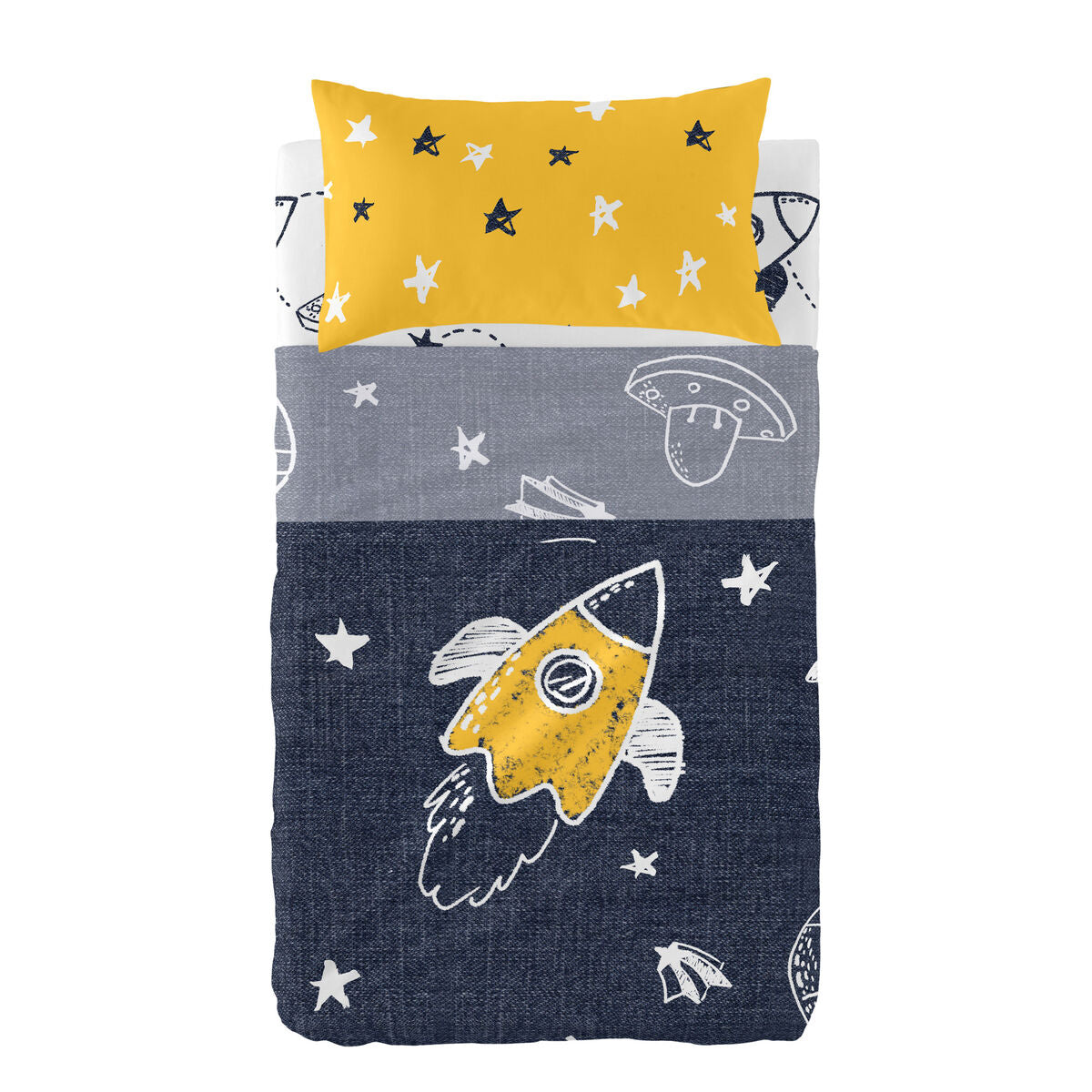 Bäddset HappyFriday Mr Fox Starspace Multicolour Babysäng 2 Delar-Bebis, Sovrum-HappyFriday-peaceofhome.se