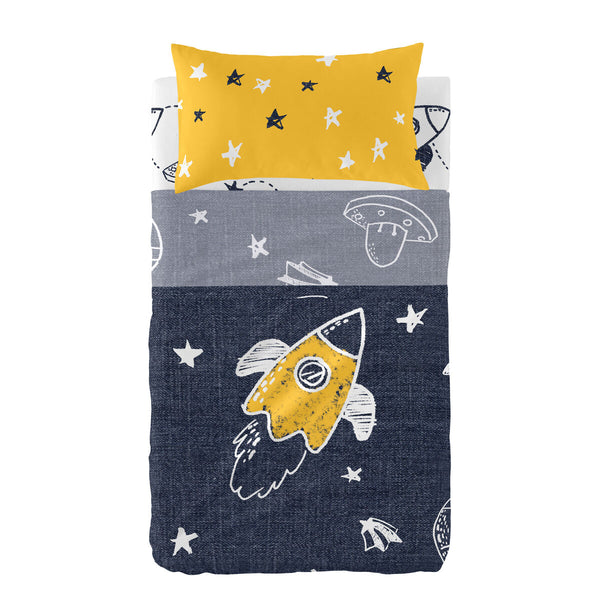Bäddset HappyFriday Mr Fox Starspace Multicolour Babysäng 2 Delar-Bebis, Sovrum-HappyFriday-peaceofhome.se