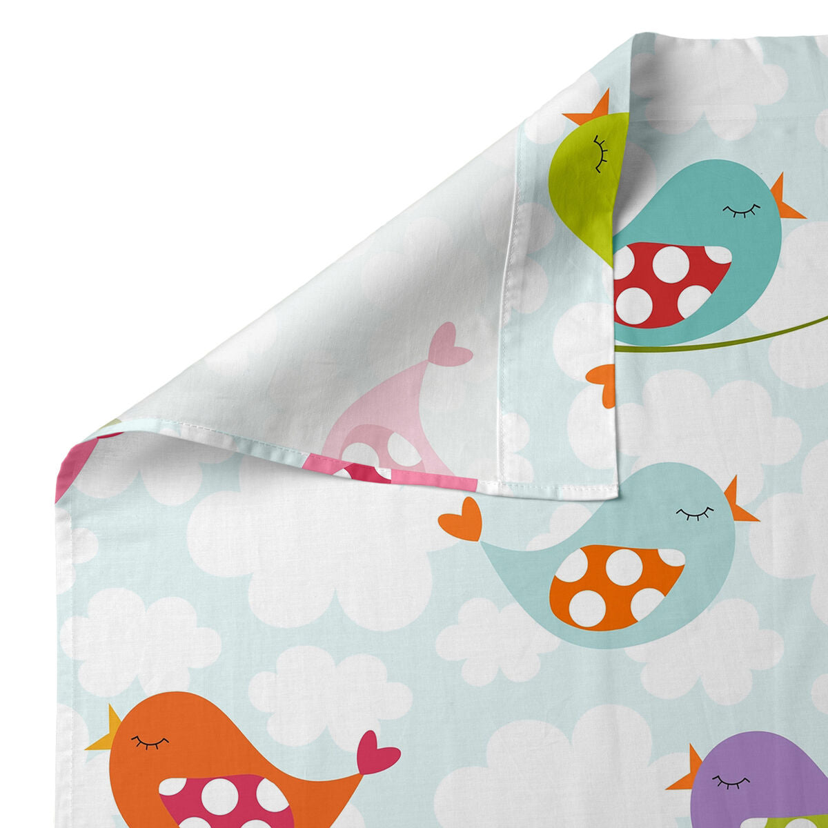 Bädset för spjälsäng HappyFriday Mr Fox Little Birds Multicolour Babysäng 2 Delar-Bebis, Sovrum-HappyFriday-peaceofhome.se