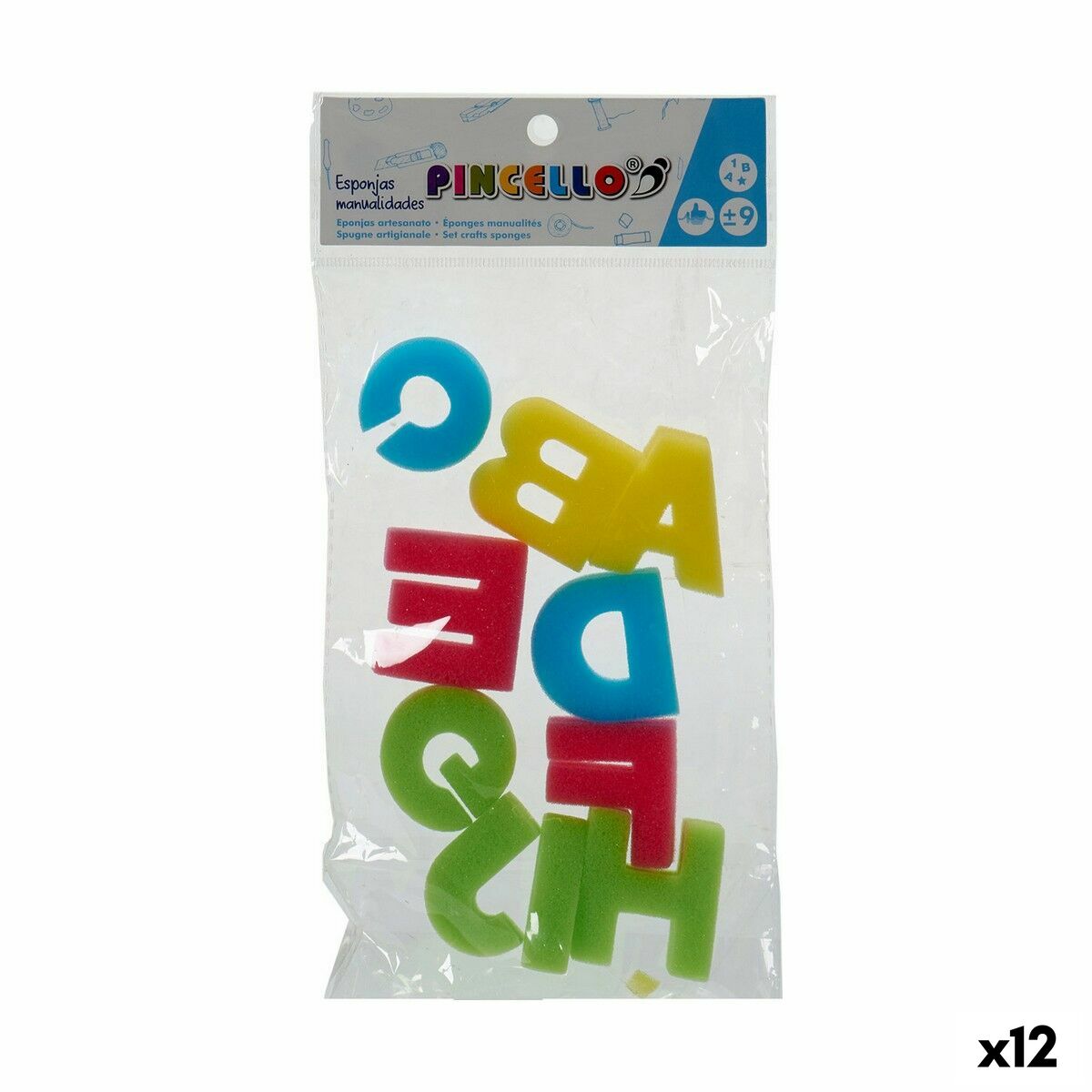 Badsvampar Pincello AR1810096 AR1810096 Hantverk Multicolour (12 antal)-Kontor och Kontorsmaterial, konst och hantverk-Pincello-peaceofhome.se
