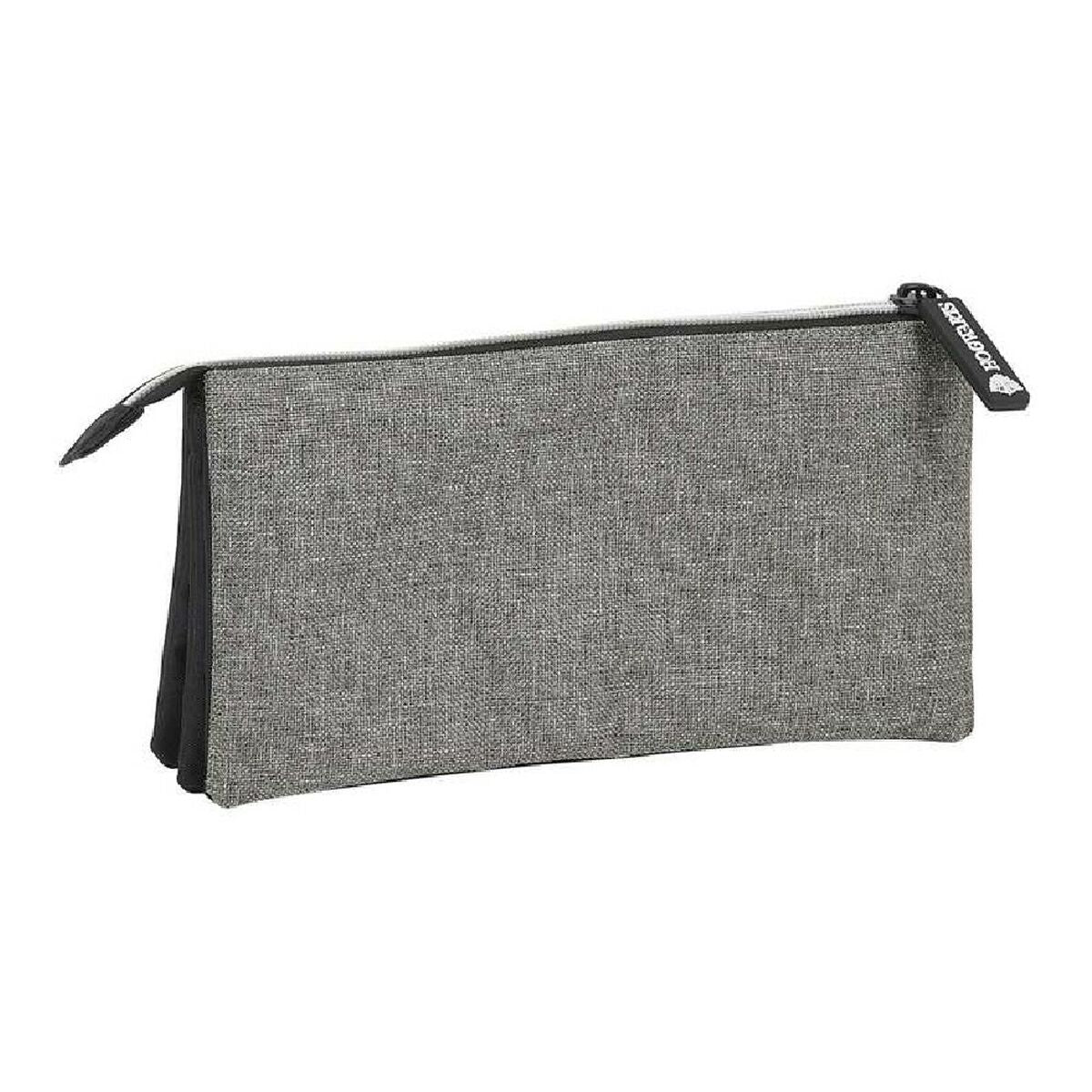Bag Harry Potter Hogwarts Trippel Harry Potter Svart Grå (22 x 12 x 3 cm) (22 x 3 x 12 cm)-Kontor och Kontorsmaterial, Skol- och utbildningsmaterial-Harry Potter-peaceofhome.se