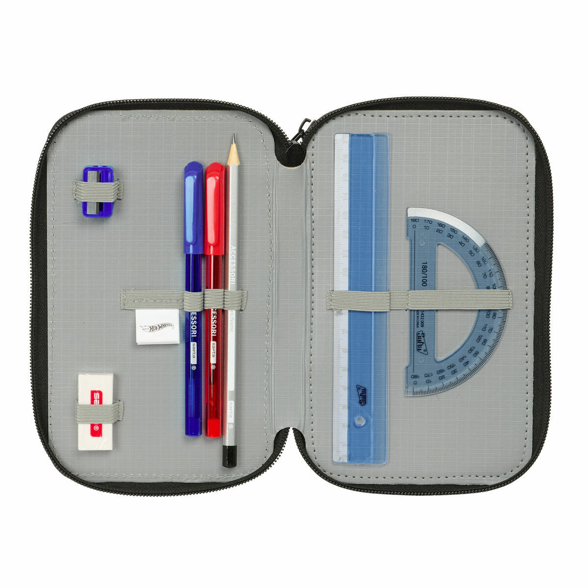 Bag Hot Wheels Multicolour 12,5 x 19,5 x 5,5 cm 37 Delar-Kontor och Kontorsmaterial, Skol- och utbildningsmaterial-Hot Wheels-peaceofhome.se