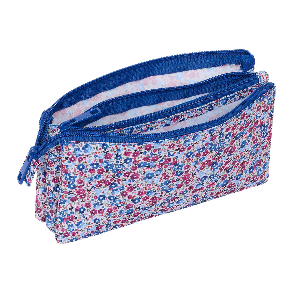 Bag Nait Nait Flores coimbra azul Blå 22 x 12 x 3 cm-Kontor och Kontorsmaterial, Skol- och utbildningsmaterial-Nait Nait-peaceofhome.se