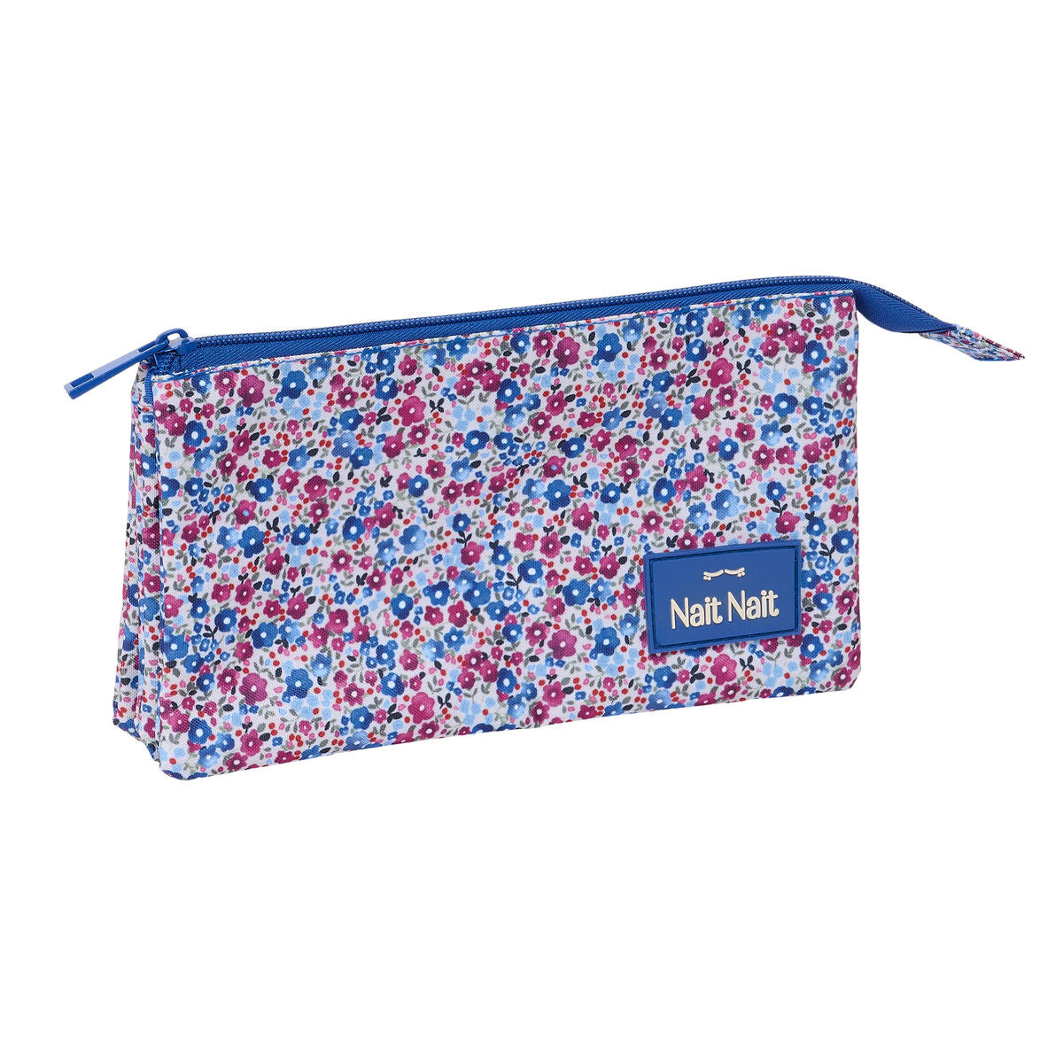 Bag Nait Nait Flores coimbra azul Blå 22 x 12 x 3 cm-Kontor och Kontorsmaterial, Skol- och utbildningsmaterial-Nait Nait-peaceofhome.se