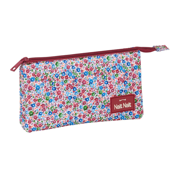 Bag Nait Nait Flores coimbra burdeos Bordeaux 22 x 12 x 3 cm-Kontor och Kontorsmaterial, Skol- och utbildningsmaterial-Nait Nait-peaceofhome.se