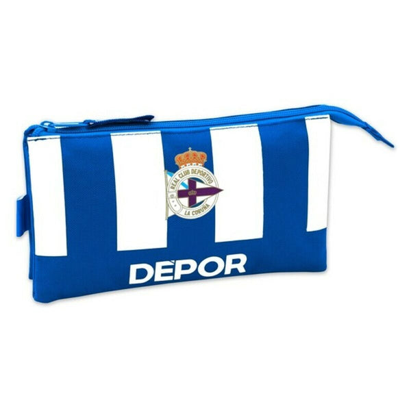 Bag R. C. Deportivo de La Coruña Blå Vit (22 x 12 x 3 cm)-Kontor och Kontorsmaterial, Skol- och utbildningsmaterial-R. C. Deportivo de La Coruña-peaceofhome.se