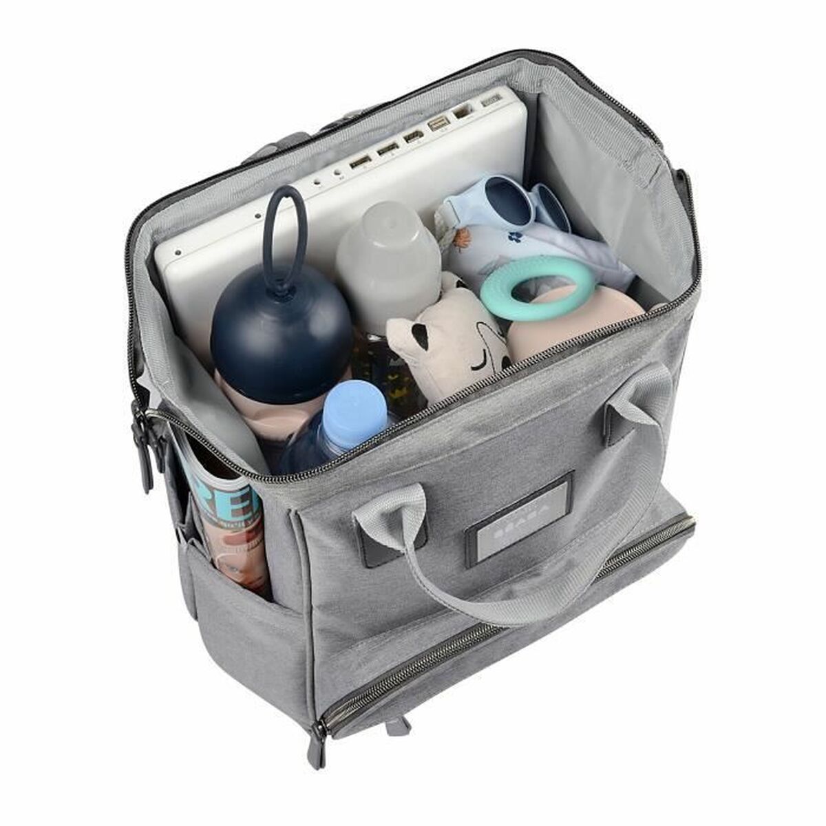 Bag för blöjbyte Béaba Wellington Grå-Hälsa och personlig vård, Barn och barnomsorg-Béaba-peaceofhome.se