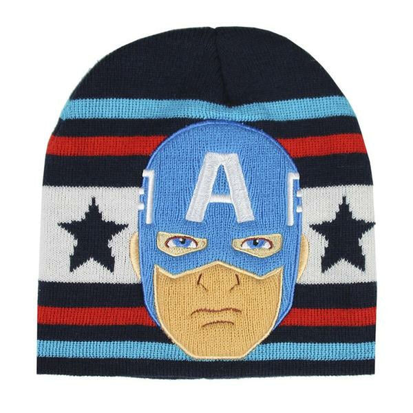 Barnmössa Captain America The Avengers Marinblå (One size)-Kläder, Pojkar-The Avengers-peaceofhome.se