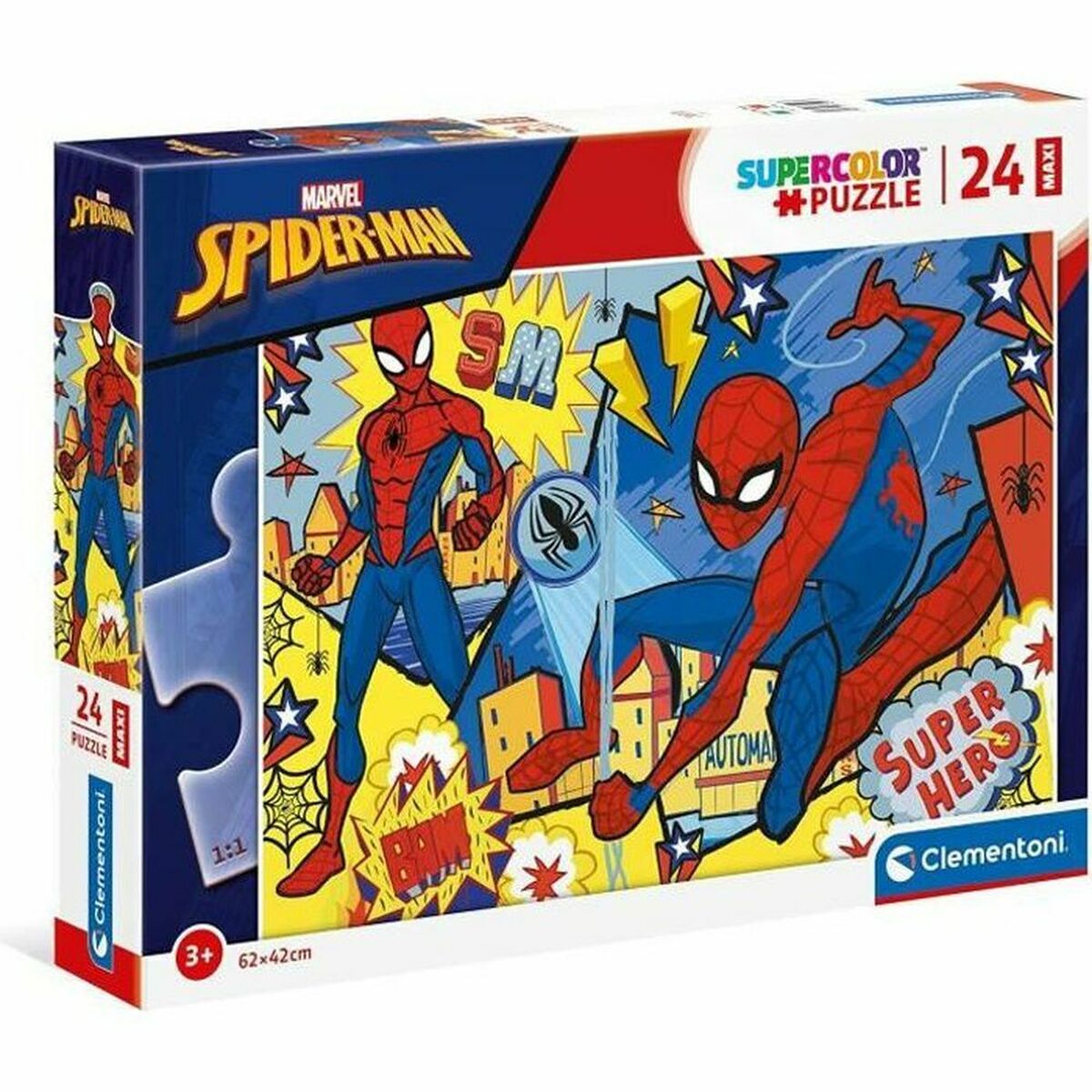 Barnpussel Clementoni Marvel Spiderman 24216 Maxi 24 Delar-Leksaker och spel, Pussel och hjärngrupper-Clementoni-peaceofhome.se