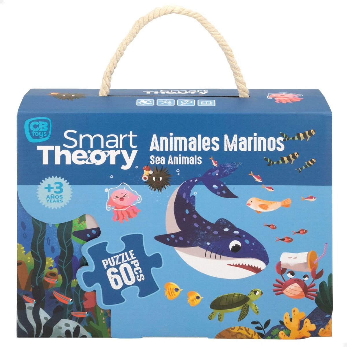 Barnpussel Colorbaby Sea Animals 60 Delar 60 x 44 cm (6 antal)-Leksaker och spel, Pussel och hjärngrupper-Colorbaby-peaceofhome.se