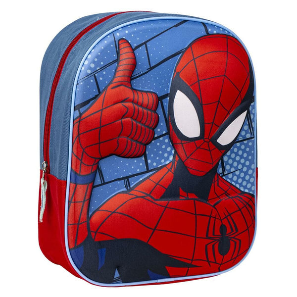 Barnryggsäck 3D Spider-Man Röd Blå 25 x 31 x 10 cm-Kontor och Kontorsmaterial, Skol- och utbildningsmaterial-Spider-Man-peaceofhome.se