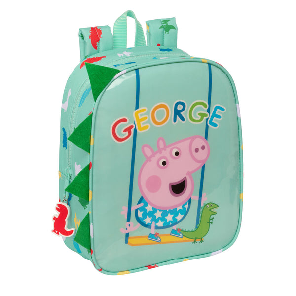 Barnryggsäck Peppa Pig George Grön 22 x 27 x 10 cm-Kontor och Kontorsmaterial, Skol- och utbildningsmaterial-Peppa Pig-peaceofhome.se