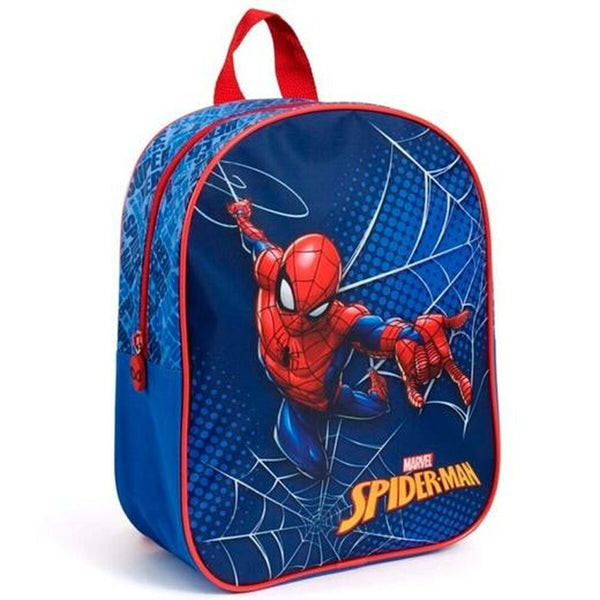 Barnryggsäck Spider-Man Blå 30 x 24 x 10 cm-Kontor och Kontorsmaterial, Skol- och utbildningsmaterial-Spider-Man-peaceofhome.se