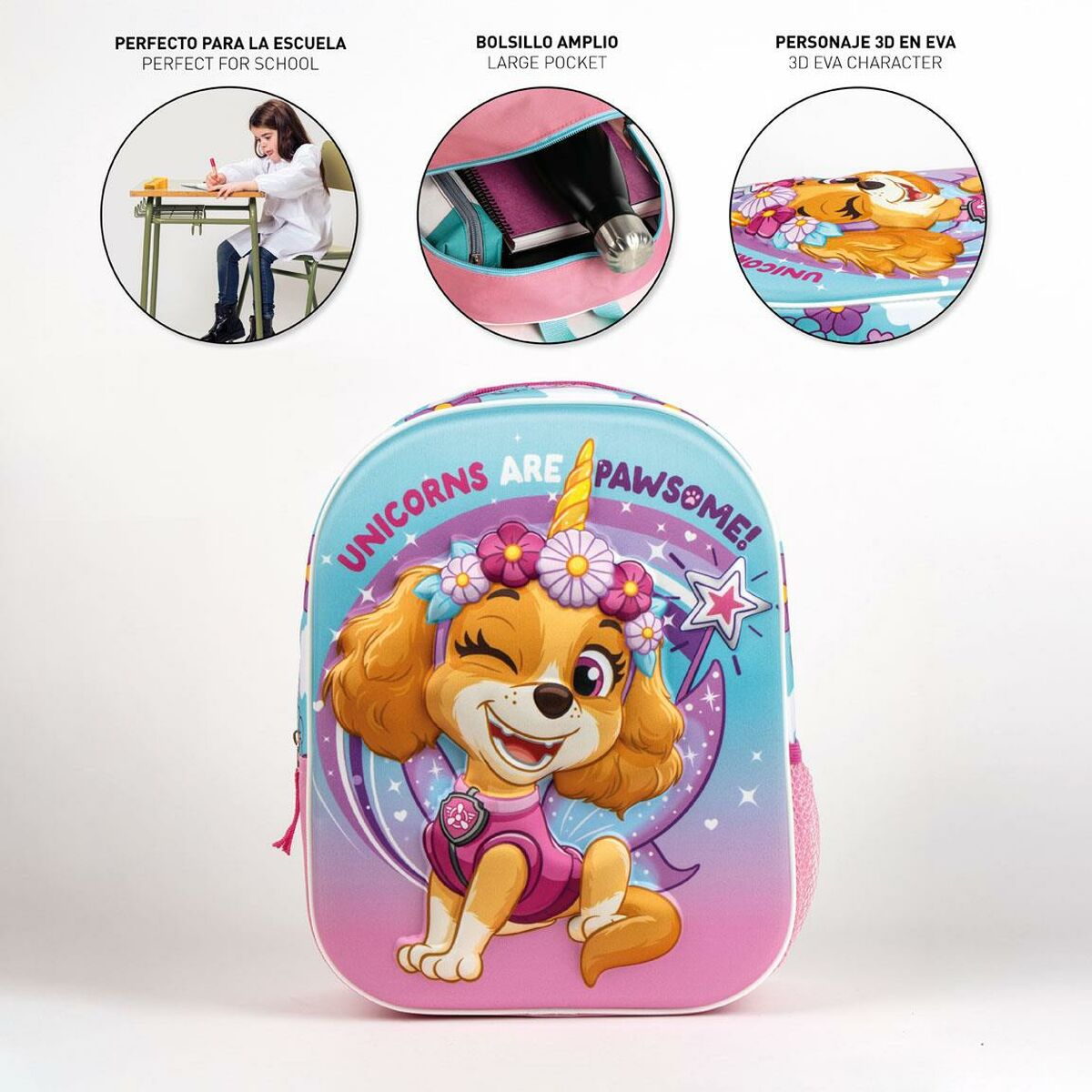 Barnryggsäck The Paw Patrol Rosa 25 x 31 x 10 cm-Kontor och Kontorsmaterial, Skol- och utbildningsmaterial-The Paw Patrol-peaceofhome.se