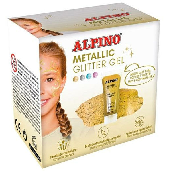 Barnsmink Alpino Gel Glitter Gyllene-Leksaker och spel, Fancy klänning och accessoarer-Alpino-peaceofhome.se