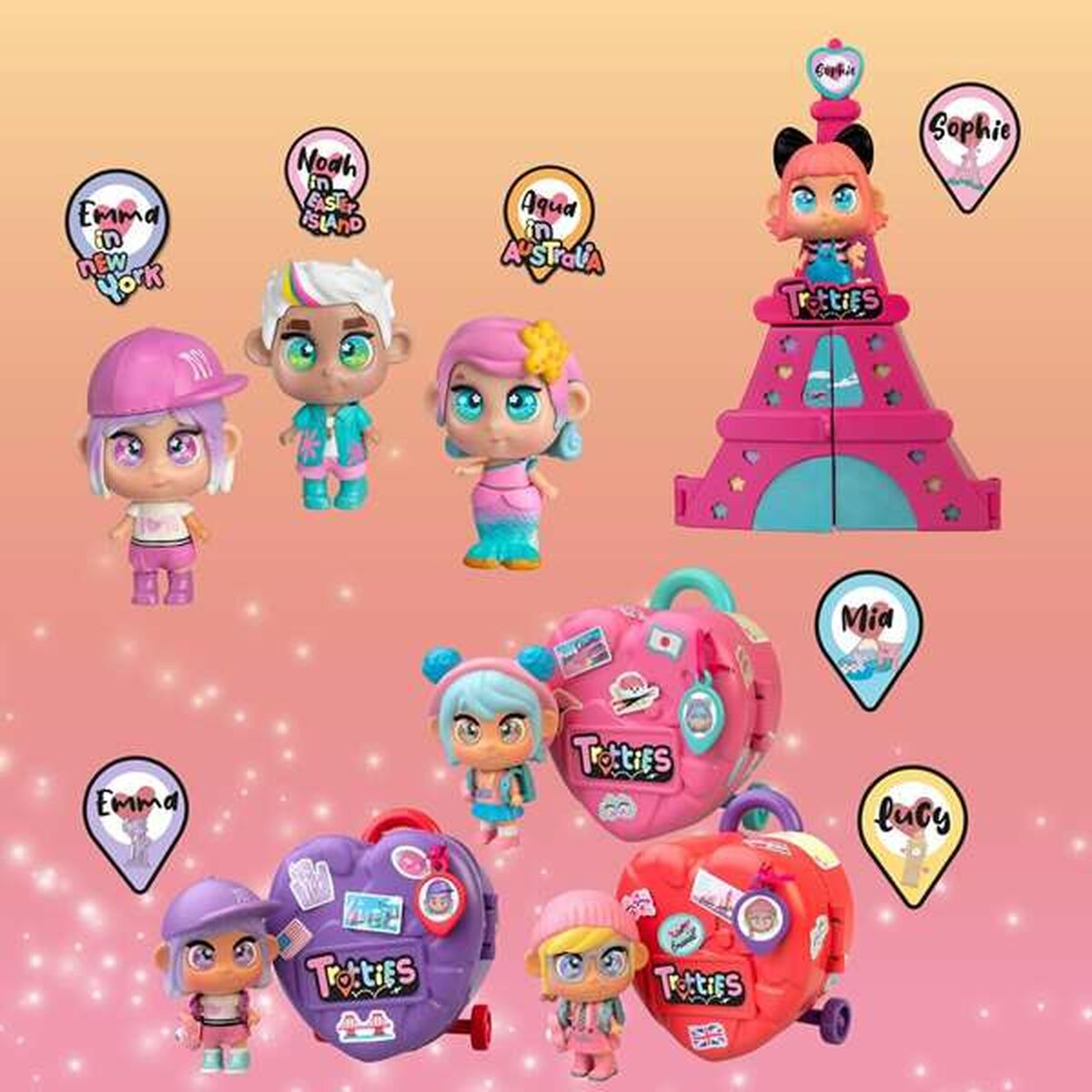 Bebisdocka Famosa Mini Trotties Emoji Eyes 12 cm Ledbuss-Leksaker och spel, Dockor och tillbehör-Famosa-peaceofhome.se