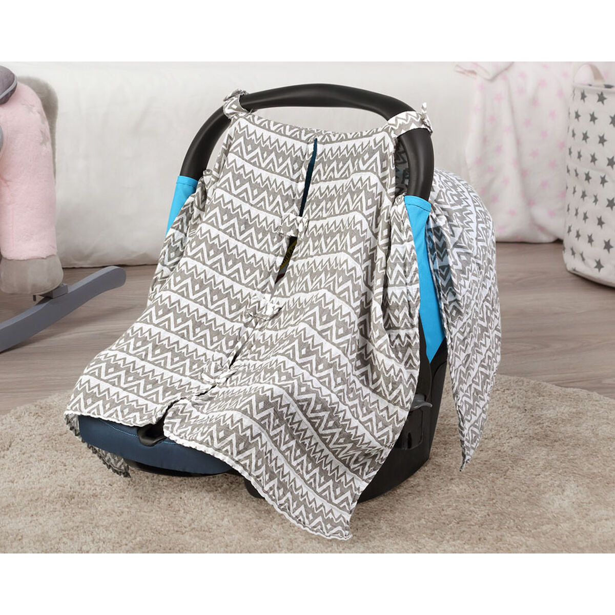 Bebisfilt Grå-Bebis, Barnvagnar, sulky och tillbehör-BigBuy Kids-peaceofhome.se