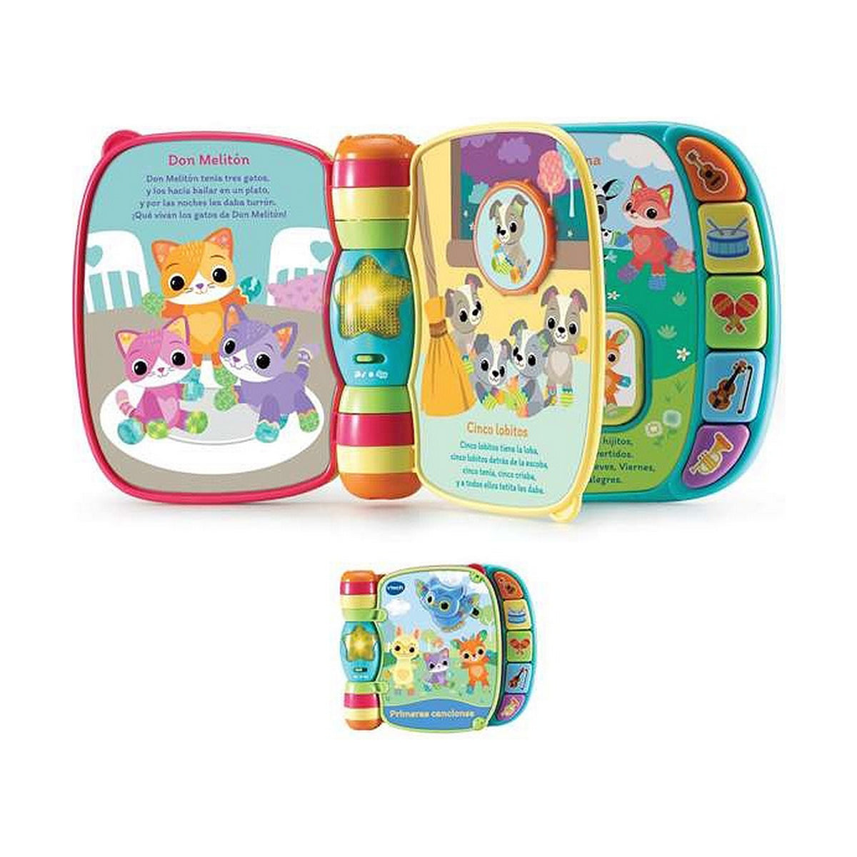 Bebisleksak Vtech Libro musical primeras canciones. 19 x 22 x 4 cm-Bebis, Leksaker för småbarn-Vtech-peaceofhome.se