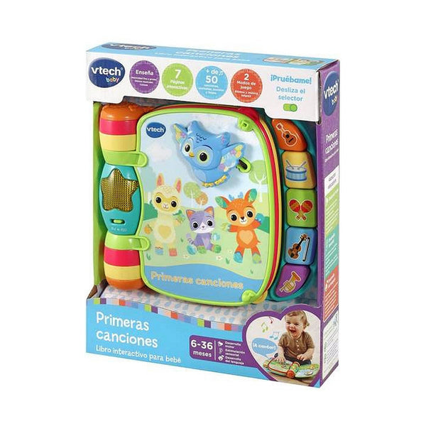 Bebisleksak Vtech Libro musical primeras canciones. 19 x 22 x 4 cm-Bebis, Leksaker för småbarn-Vtech-peaceofhome.se