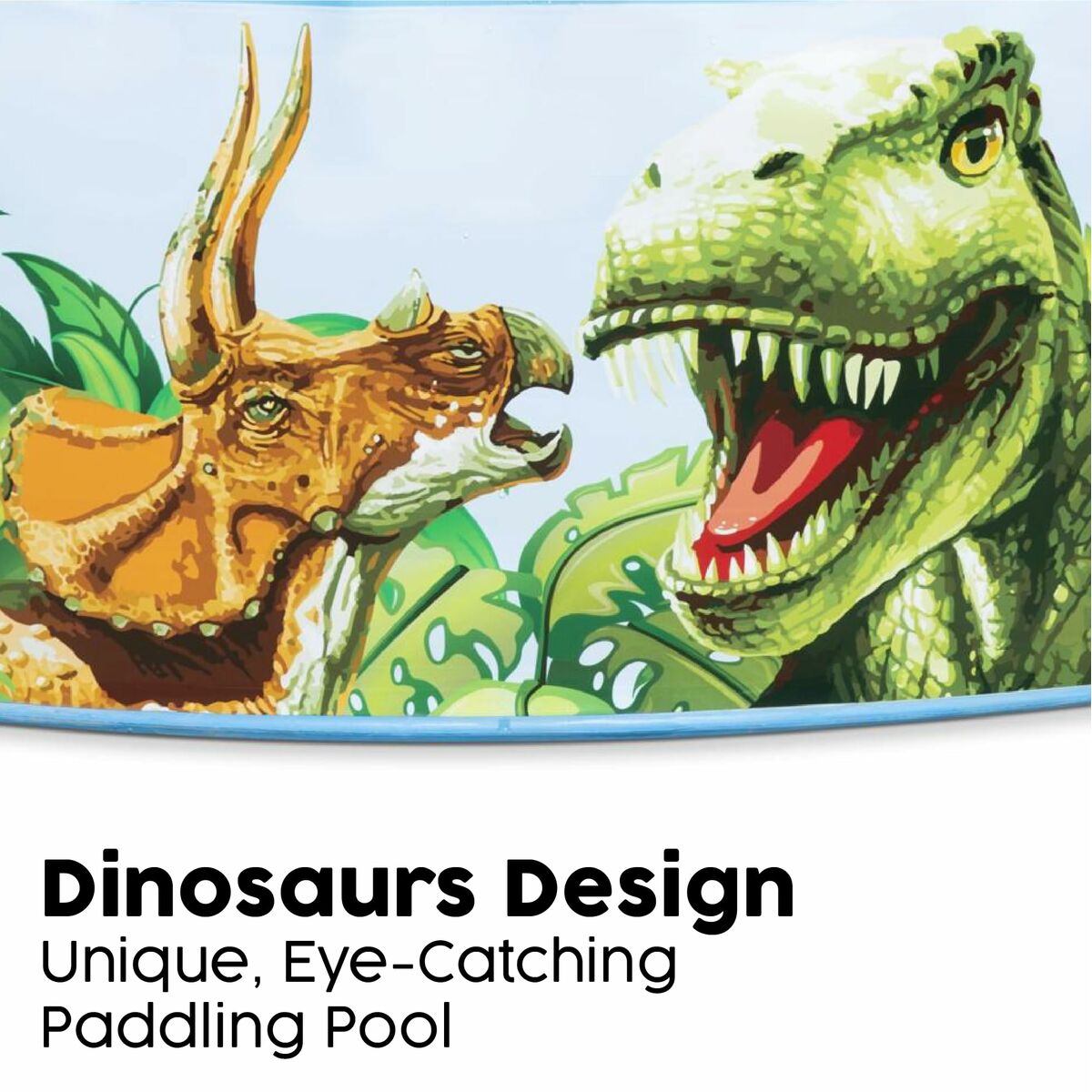 Bestway Hård Barnpool PVC Dinosaurier 183x38 cm +2 År Trädgård 55022-Leksaker och spel, Spel och tillbehör-Bestway-peaceofhome.se