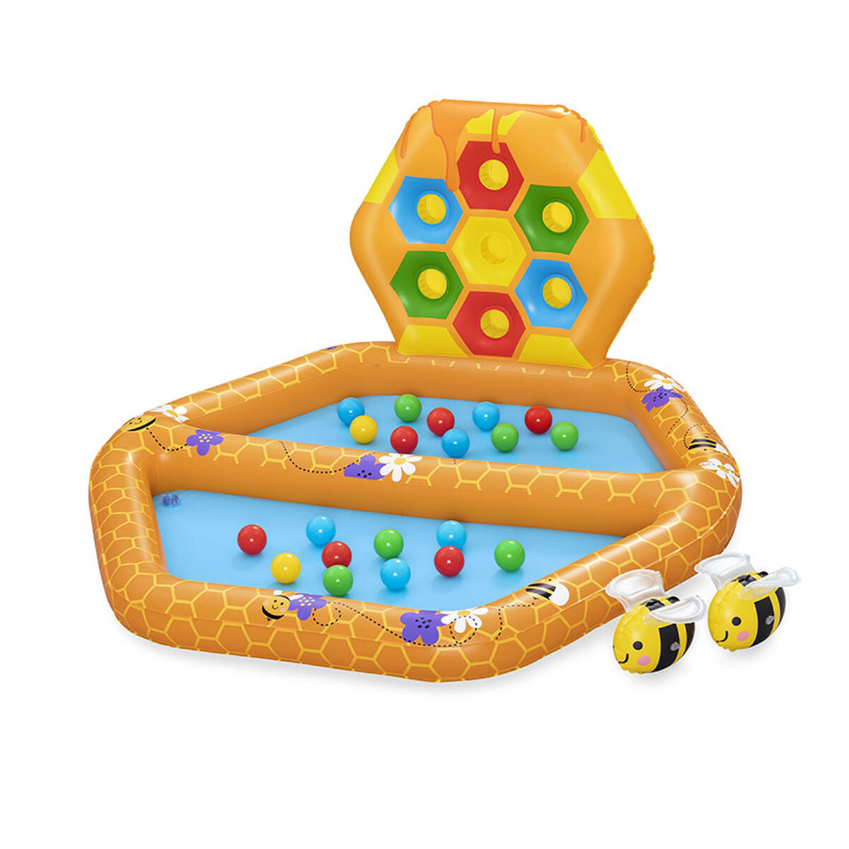 Bestway Uppblåsbar Barnpool Bin med Bollar 127x119x61 cm +12 Månader Trädgård 52639-Leksaker och spel, Sport och utomhus-Bestway-peaceofhome.se