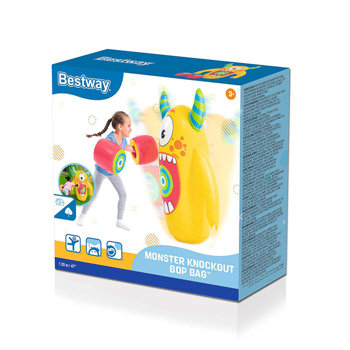 Bestway Uppblåsbart boxningsmonster 120 cm +3 år inomhus och trädgård 52545-Leksaker och spel, Sport och utomhus-Bestway-peaceofhome.se