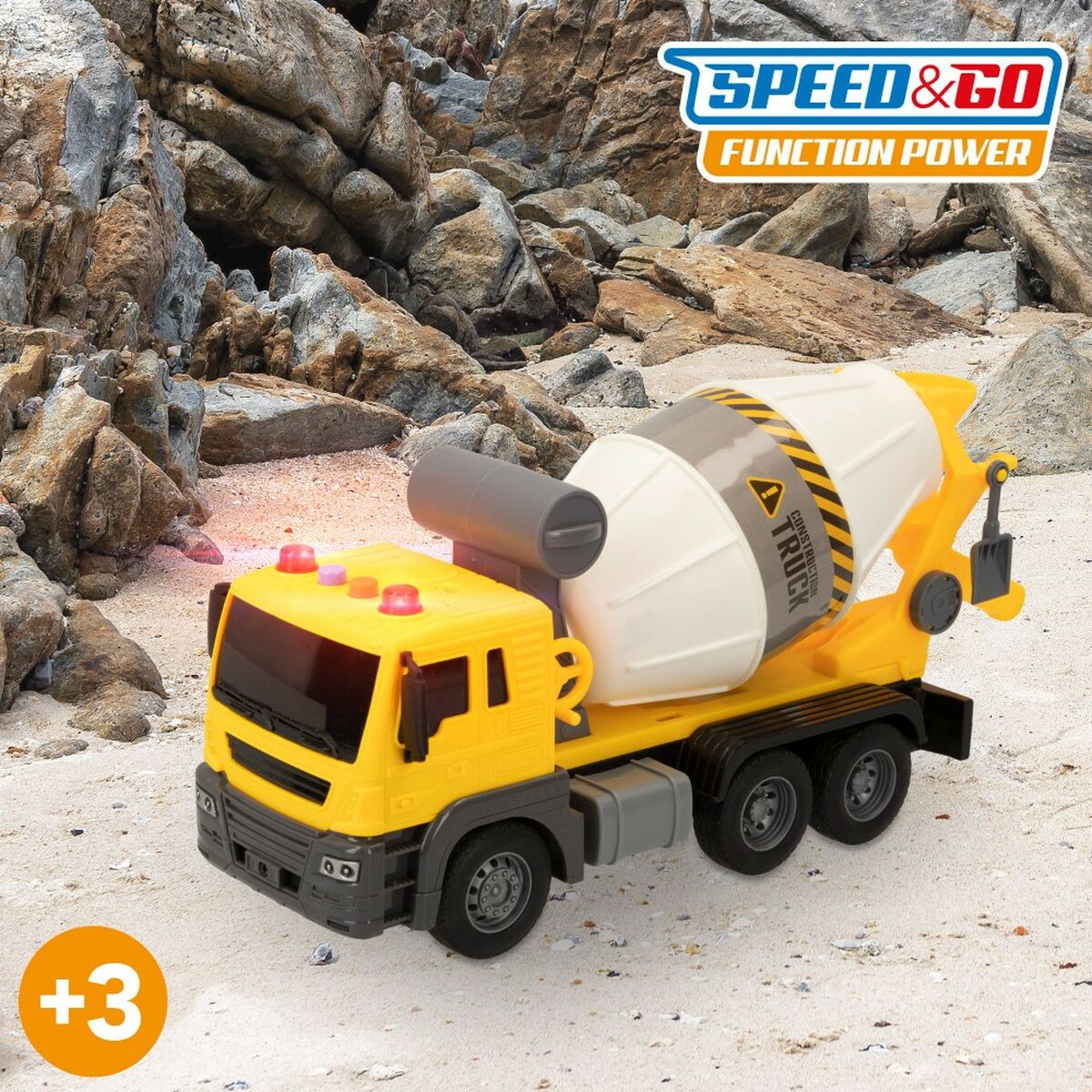 Betongblandare Lastbil Speed & Go Ljus Ljud 26 x 14 x 10 cm (4 antal)-Leksaker och spel, Fordon-Speed & Go-peaceofhome.se