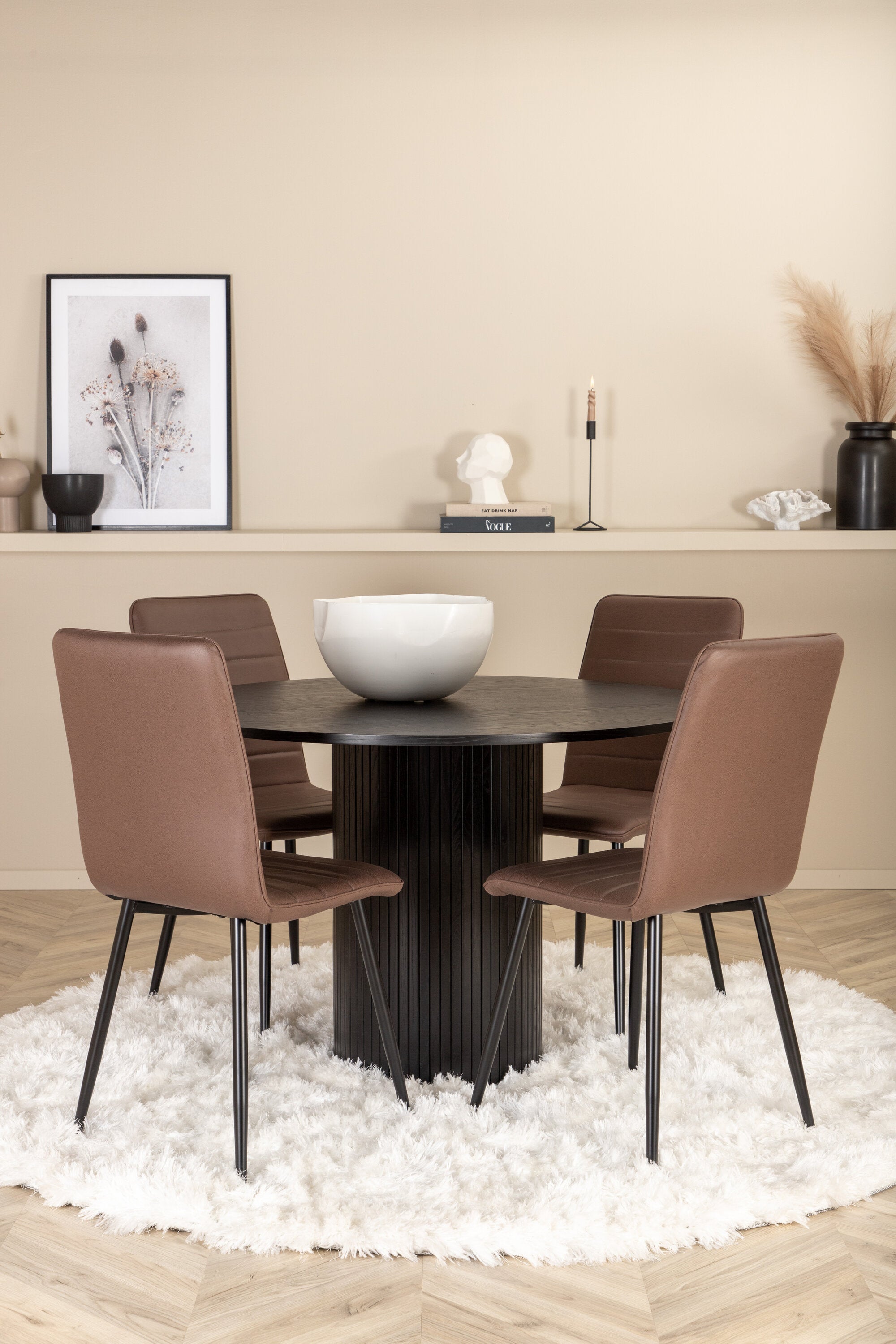 Bianca Rund Matgrupp-GR Dining Set-Venture Home-peaceofhome.se